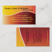 100 Yello Sunfade Curve Procureur Carte de visite  (Devant / Derrière)