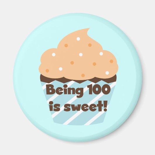 100 zijn is Sweet Birthday T-shirts en cadeautjes Magneet (Voorkant)