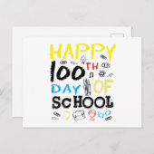 100e 100 dagen op school briefkaart (Voorkant / Achterkant)