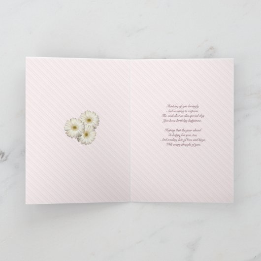 100e anniversaire, belle carte de fleurs (Intérieur)