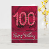 100e anniversaire carte avec rose et feuille (Fleur jaune)