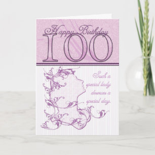 100e Anniversaire Carte Cameo rose