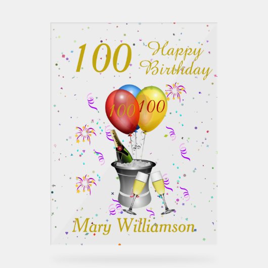 100e anniversaire Célébration du vin mousseux (Recto)