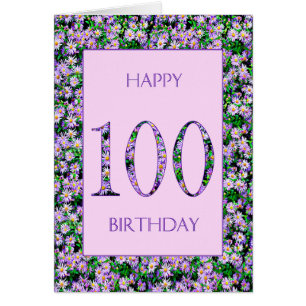 100e anniversaire de marguerites violettes
