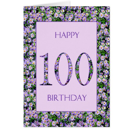 100e anniversaire de marguerites violettes (Devant)