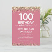 100e anniversaire Enregistrer la date Invitation (Debout devant)