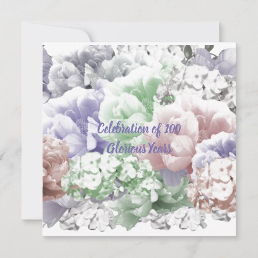 100e anniversaire Invitation (Devant)