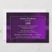 100E ANNIVERSAIRE INVITATION À LA FÊTE - PURPLE/GE (Dos)