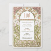 100e anniversaire Invitation Art nouveau Daisies (Devant)