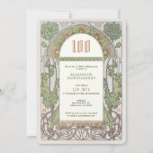 100e anniversaire Invitation Art Nouveau par Mucha (Devant)