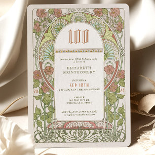 100e anniversaire Invitation Art Nouveau par Mucha