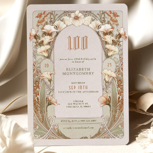 100e anniversaire Invitation Art Nouveau par Mucha