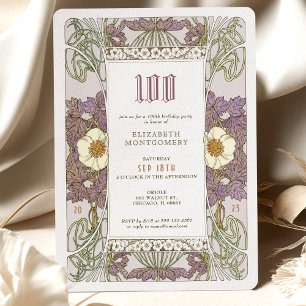 100e anniversaire Invitation Art Nouveau par Mucha