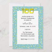 100e anniversaire Invitation Confetti (Devant)