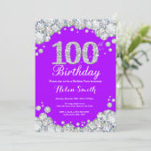100e anniversaire Invitation Diamant d'argent viol (Debout devant)