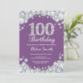 100e anniversaire Invitation Diamant d'argent viol (Debout devant)