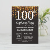 100e anniversaire Invitation Parties scintillant d (Debout devant)