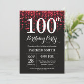 100e anniversaire Invitation Parties scintillant r (Debout devant)