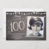 100e anniversaire Invitation Vintage Cent annivers (Devant)