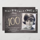 100e anniversaire Invitation Vintage Cent annivers (Devant / Derrière)