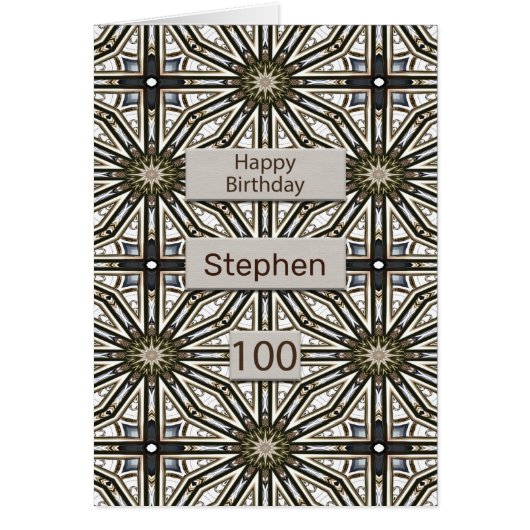 100e anniversaire Mandala Design Abstrait (Devant)