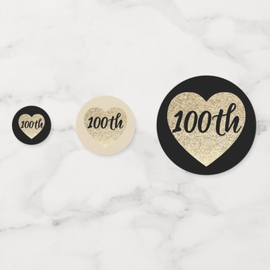 100e anniversaire table confetti (Devant)
