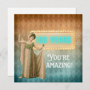 100e Anniversaire Vintage Singer Carte d'anniversa