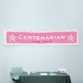 100e Birthday Pink/White Pattern Spandoek (Beurs)