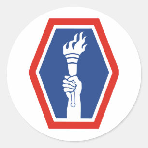 100e BN 442e Infanterie Ronde Sticker