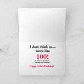 100e carte d'anniversaire (Intérieur)