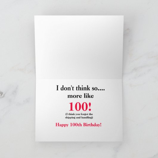 100e carte d'anniversaire (Intérieur)