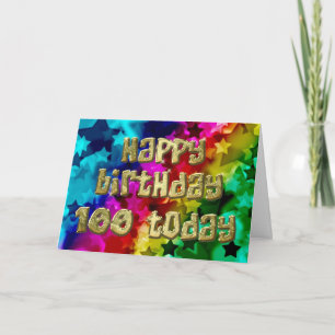 100e carte d'anniversaire Bright stars