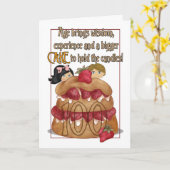 100e carte d'anniversaire - Humour - Gâteau (Fleur jaune)