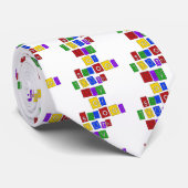 100e dag blokletters op school stropdas (Opgerold)