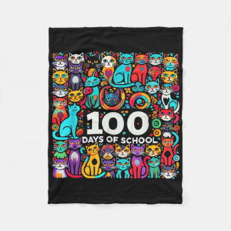 100e dag Cat Easy 100 dagen van School T-shirt Tea Fleece Deken