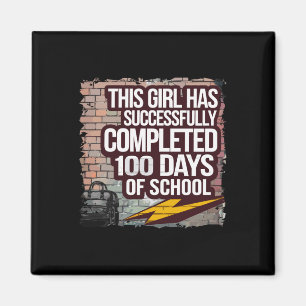 100e dag Grappige Outfit Meisjes &amp; Student 100 Magneet