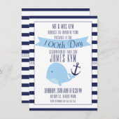 100e dag jongens Nautical Invitation Kaart (Voorkant / Achterkant)