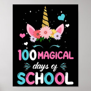 100e dag kindertuin voor meisjes 100 magische da poster