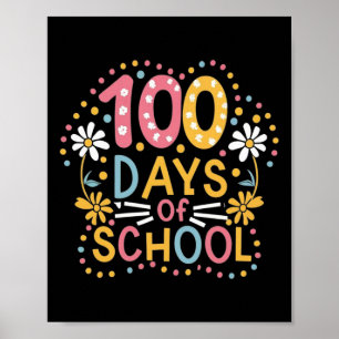 100e dag Student Boys Meisjes Kinder 100 dagen van Poster