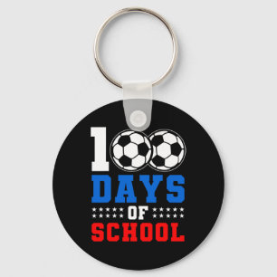 100e dag Student Boys Meisjes Voetbal Lover 100 Da Sleutelhanger