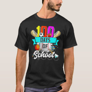 100e dag Student jongens Meisjes Basketball 100 da T-shirt