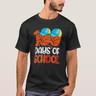 100e dag Student jongens Meisjes Basketball 100 da T-shirt
