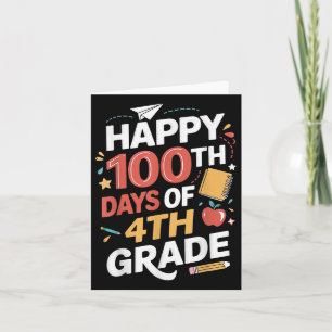 100e Dag van de 4e klas studenten leraar 100 dagen Kaart