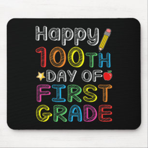 100e dag van de eerste klas - kleurrijke 100 dagen muismat