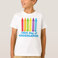 100e dag van de Kindergarten Cute Crayon-Kinderen