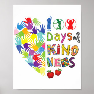 100e dag van de school 100 dagen van verspreiding poster