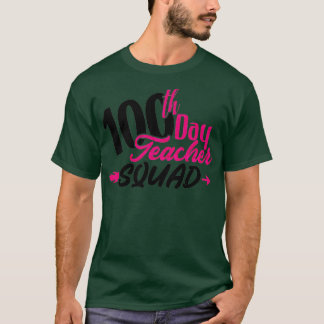 100e dag van de school 100e dag lerarenplein roze t-shirt