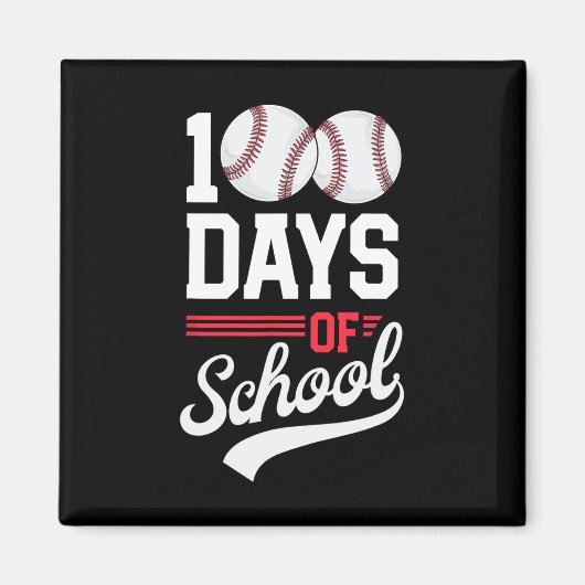 100e dag van de school honkbal 100 dagen Kinder Magneet (Voorkant)