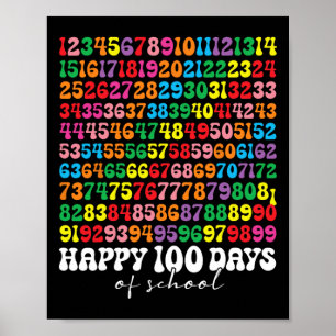 100e dag van de school leraar Kinder 100 dagen Wis Poster