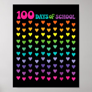 100e dag van de school leraar Kinder 100 dagen Wis Poster